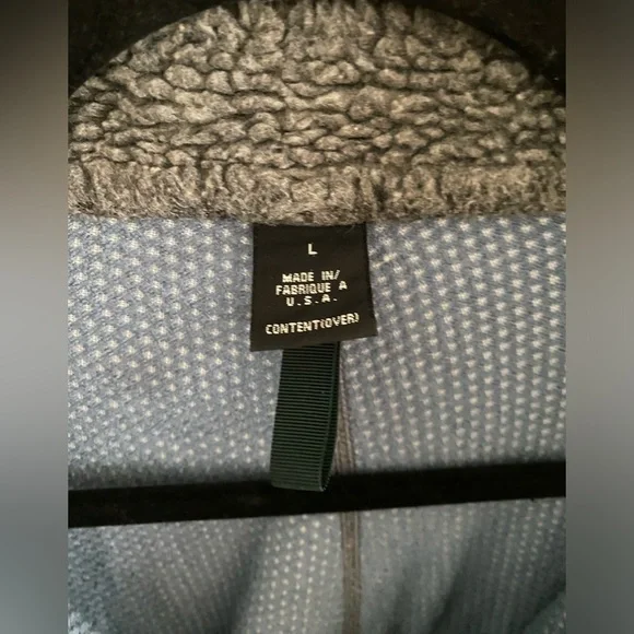 Patagonia Mens Large 90s PEF Deep Pile Fleece Zip Jacket M Gray USA Made Retro X - Picture 6 of 7